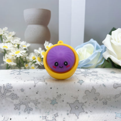 Cute Dumpling Pressable Fidget Toy Keychains Bag Charm Lanyard for Prizes Party Favor Gifts