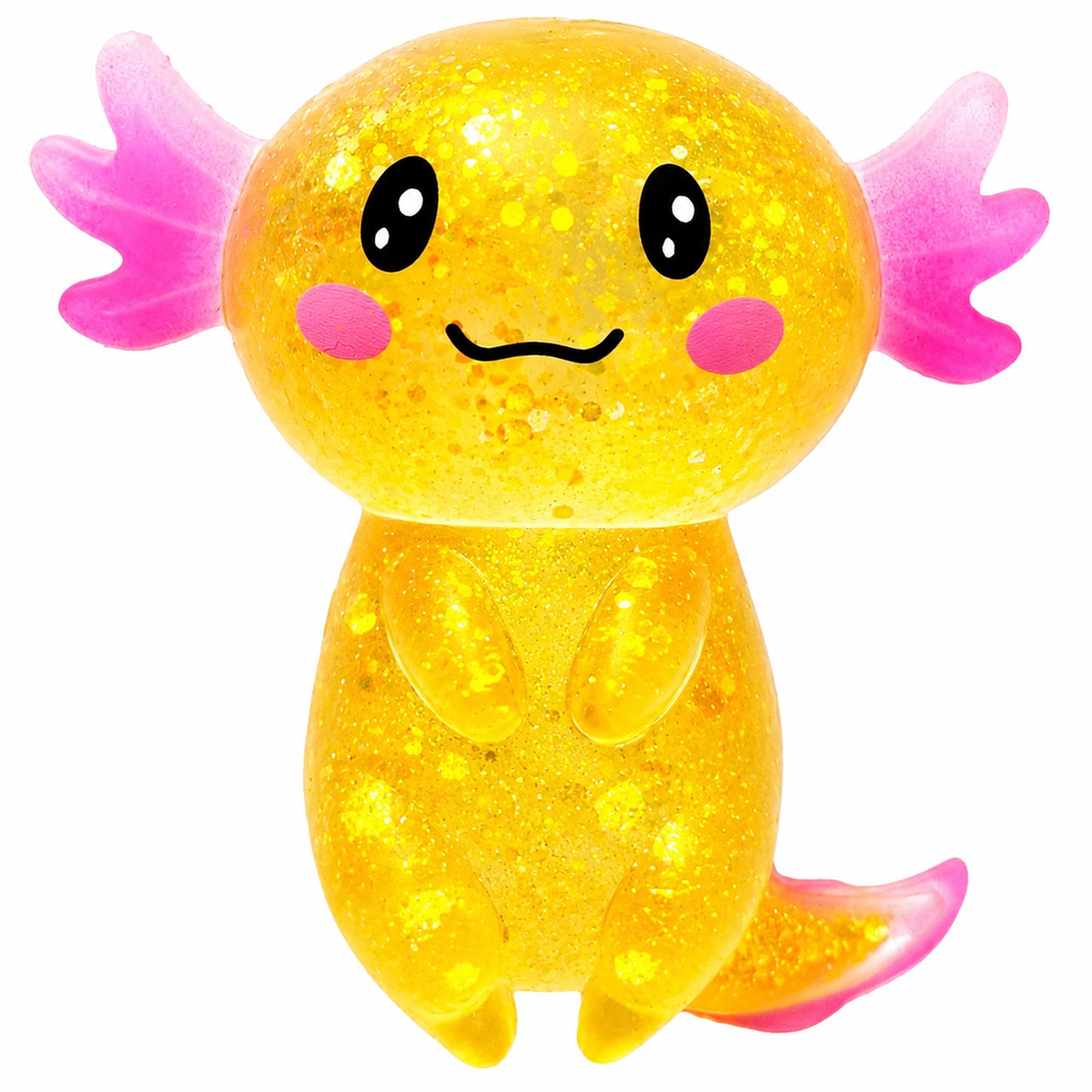 Soft Glitter Axolotl Squishy Squeeze Sensory Fidget Toy for Kids & Adults Gifts Party Favors Prizes