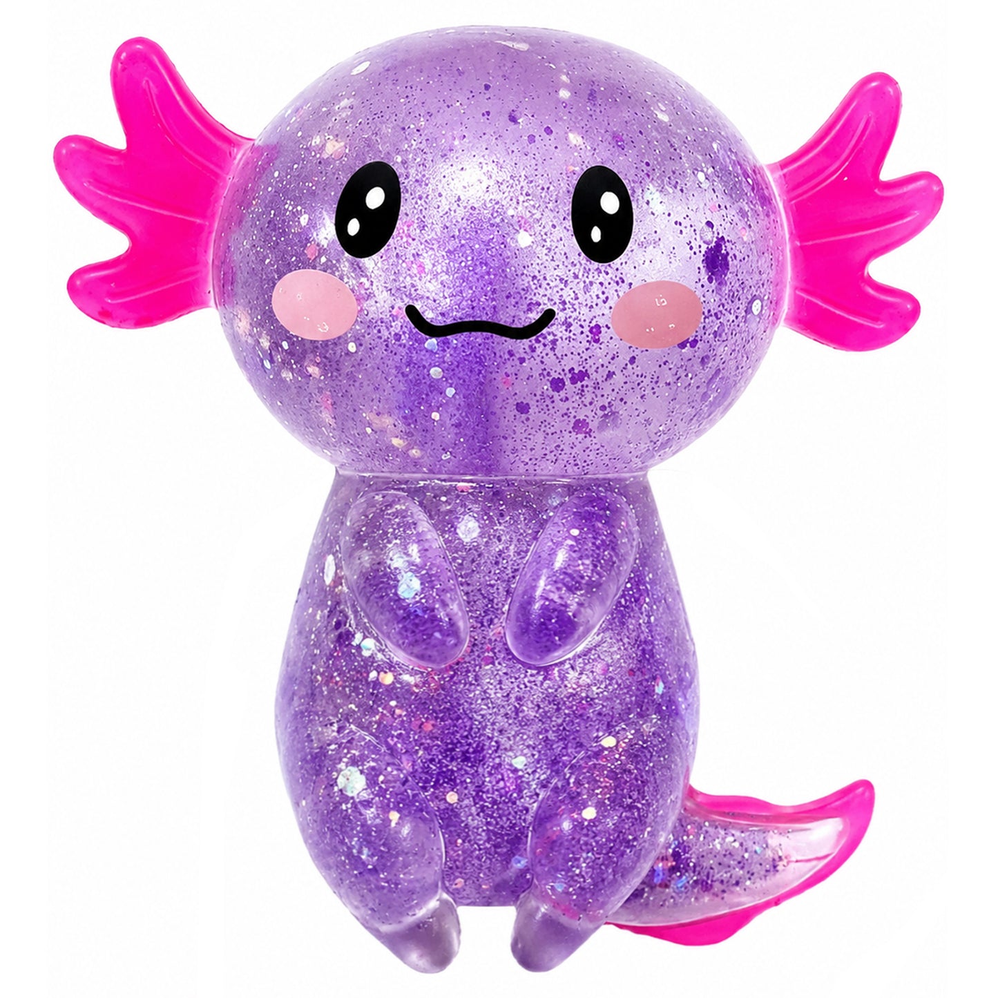 Soft Glitter Axolotl Squishy Squeeze Sensory Fidget Toy for Kids & Adults Gifts Party Favors Prizes